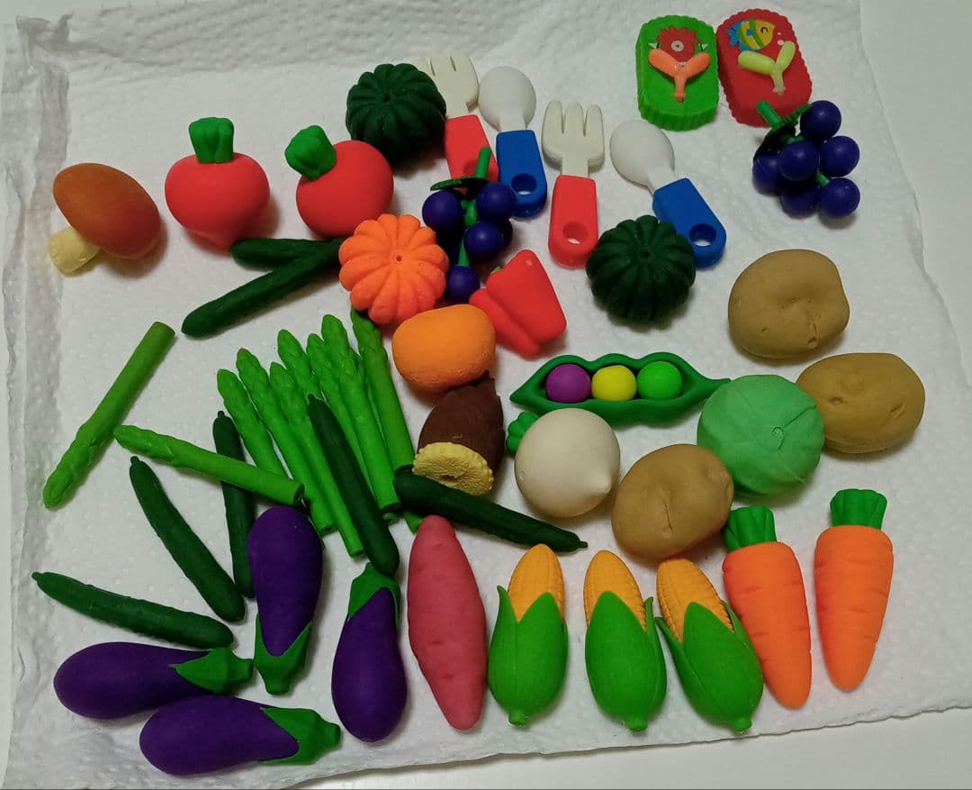 食べ物・フルーツ・野菜消しゴムセット 食べ物・フルーツ・野菜