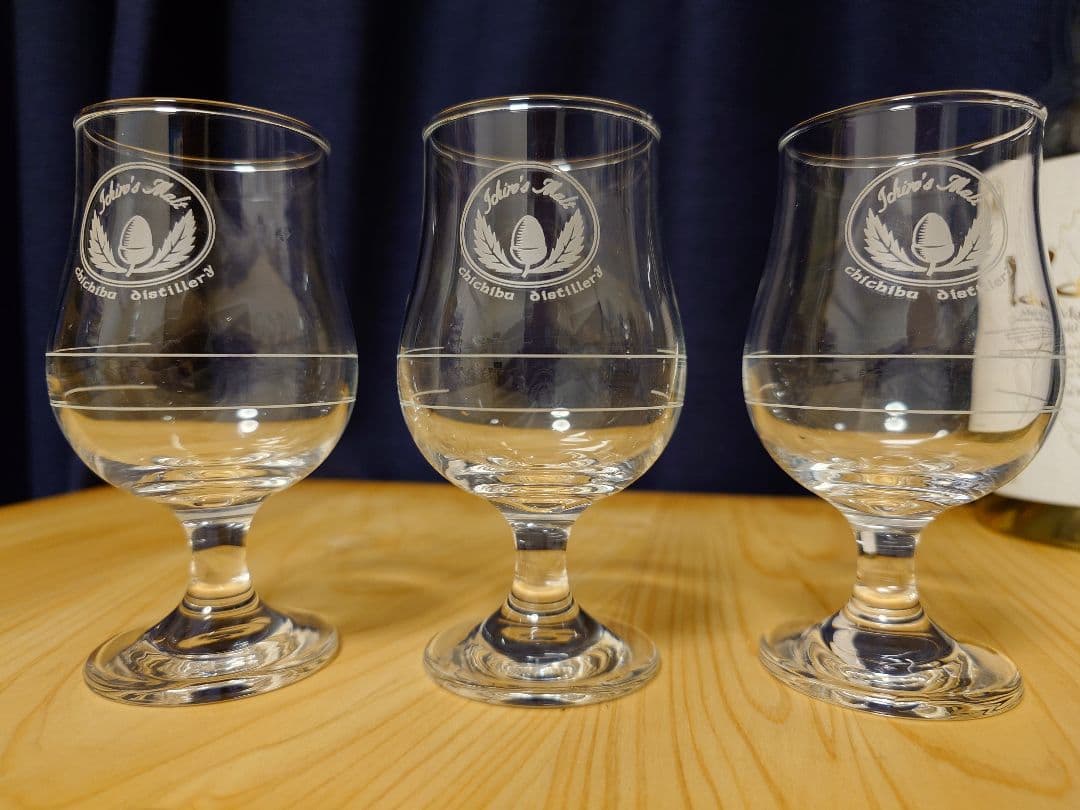 秩父蒸留所ロゴ入りウイスキーティスティンググラス3個セット 秩父で