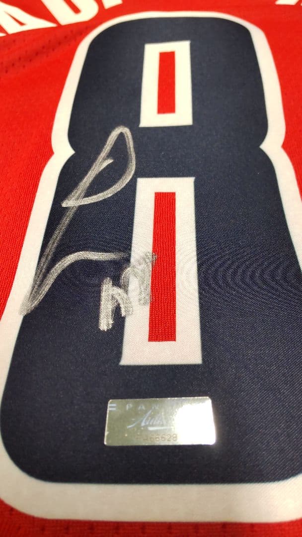 八村塁直筆サイン入り NBA通算記録達成記念限定 レプリカアウェイ