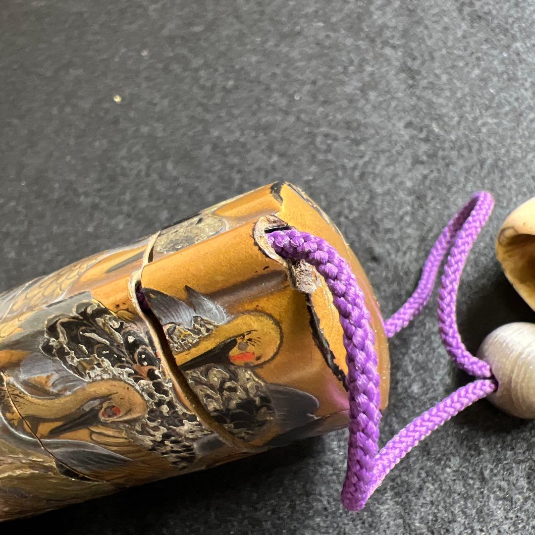 江戸時代 鶴蒔絵印籠、根付 70g 東Y8-0122☆2Fトコカ - メルカリ