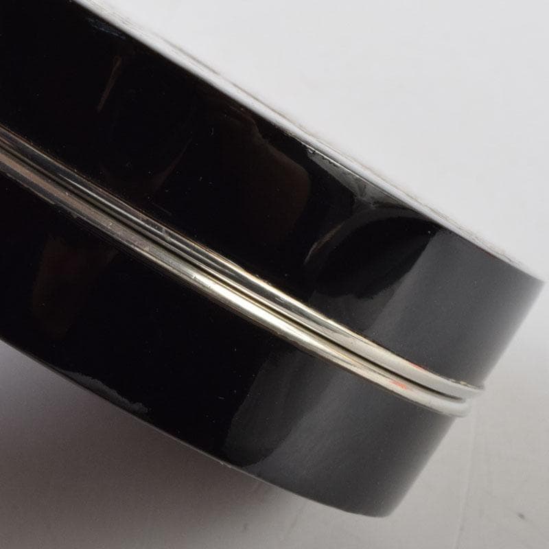 茶道具　輪島塗　蒔絵師　蓑輪一星作　青楓に鶺鴒蒔絵　香合　共箱　V　8963