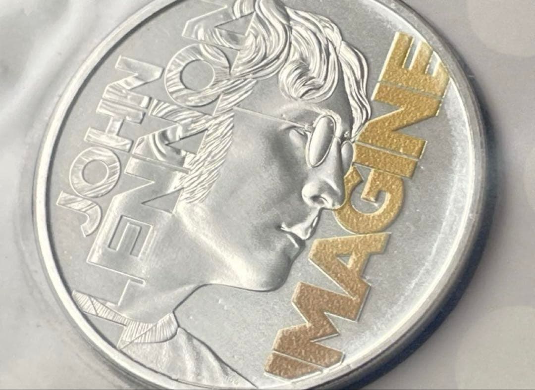 JOHN LENNON イギリス銀貨記念カラーコイン限定10000 日本未発売