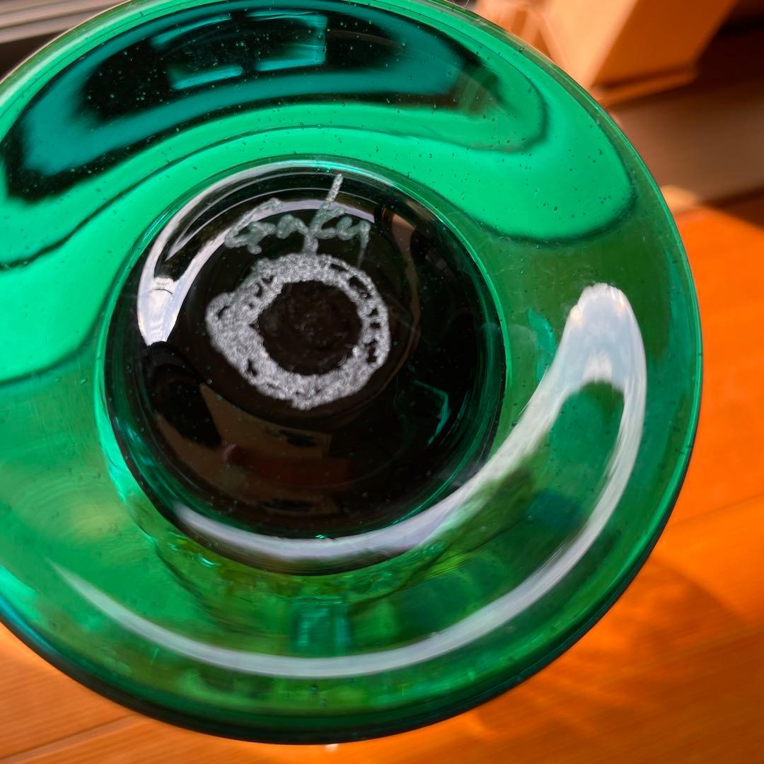 村松学 双耳花瓶 カンナカガラス 舩木倭帆