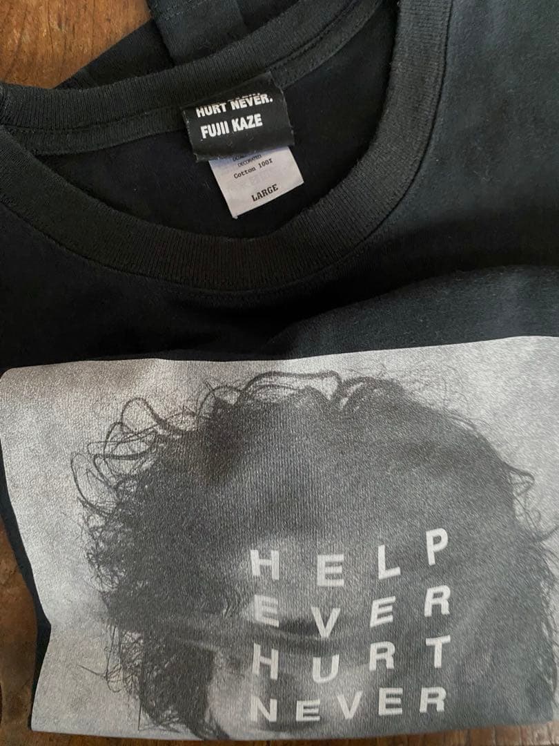 藤井風 Tシャツ HEHN顔Tシャツ Lサイズ HELPEVERHURTNEVR - メルカリ