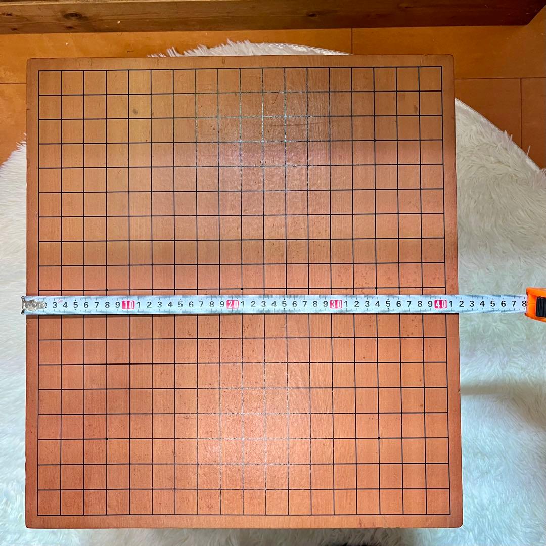 【onih0926】足付碁盤 厚さ約17.5cm 桐箱付き碁石 懐志作碁笥