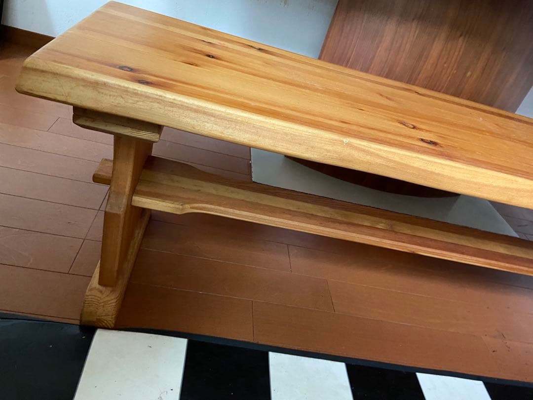 無垢材 ダイニングベンチ 引き取り限定 横浜