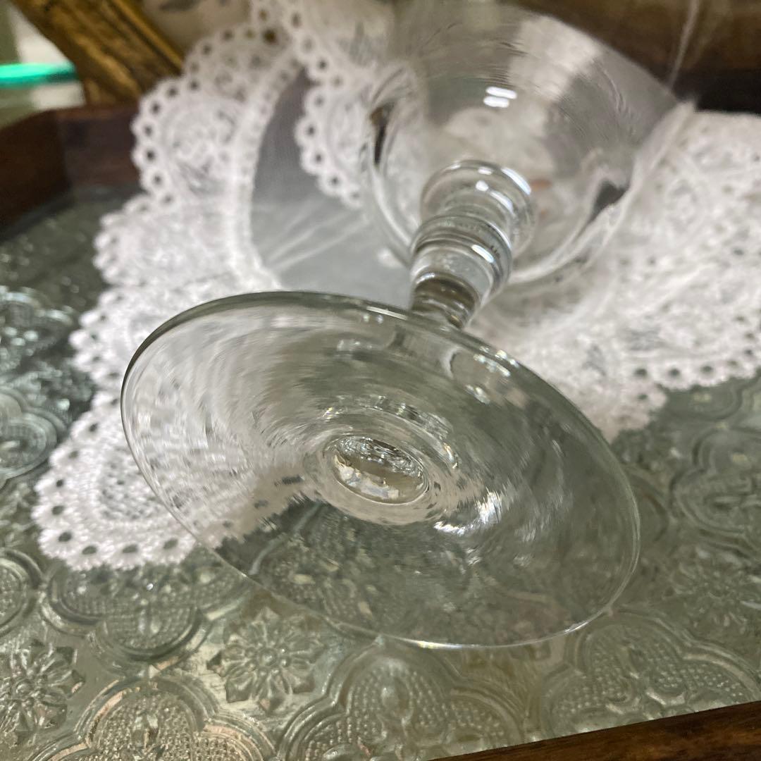 フランス アンティーク コミュニオン グラス 初聖体 キリスト