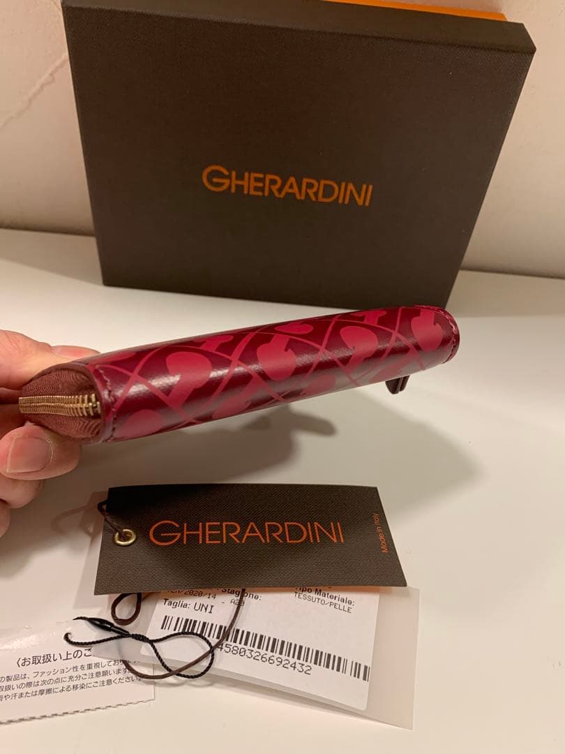 【新品未使用】GHERARDINI ワインレッド ケース　定価37400円
