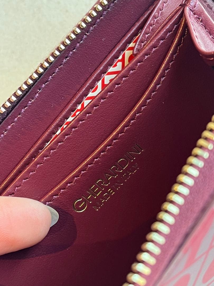 【新品未使用】GHERARDINI ワインレッド ケース　定価37400円