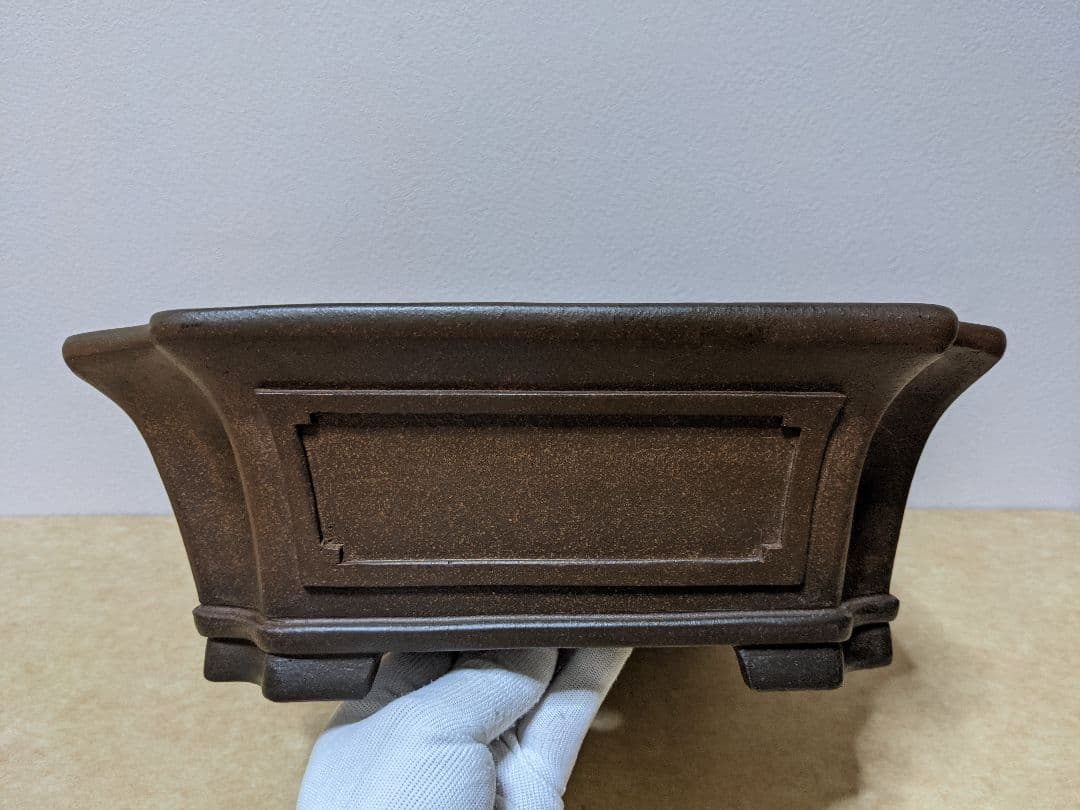 F1156 仁清 菊唐草文 巻物 香炉 巾25cm 茶道具 F1156 仁清 菊唐草文