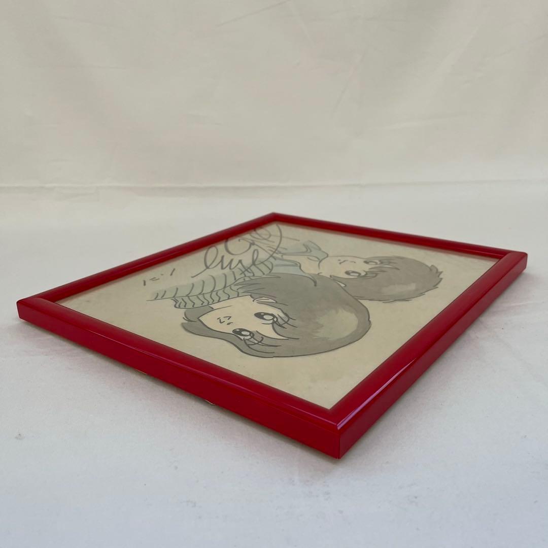 【1121A1】あだち充 タッチサイン 色紙 イラスト 上杉達也 あだち充