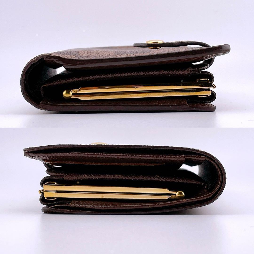 ☆ルイヴィトン☆ 二つ折り財布 N61674 がま口ダミエ ヴィエノワ 茶色