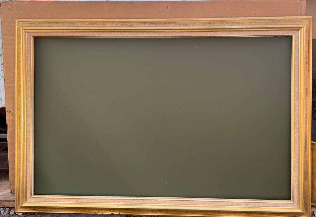 M50サイズ金色の大きな油彩額縁 送料込み1/27 倉庫① ガラス無し供箱