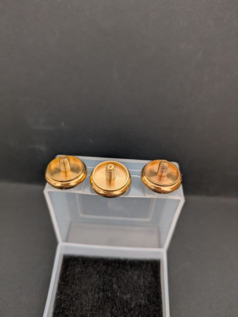 ピストンボタン 金メッキ 3個セット トランペット用