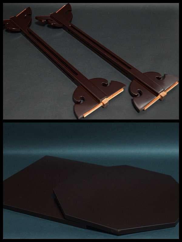 茶道具 指物師 田原一斎造 『寿棚』木製漆塗り溜塗 組立式