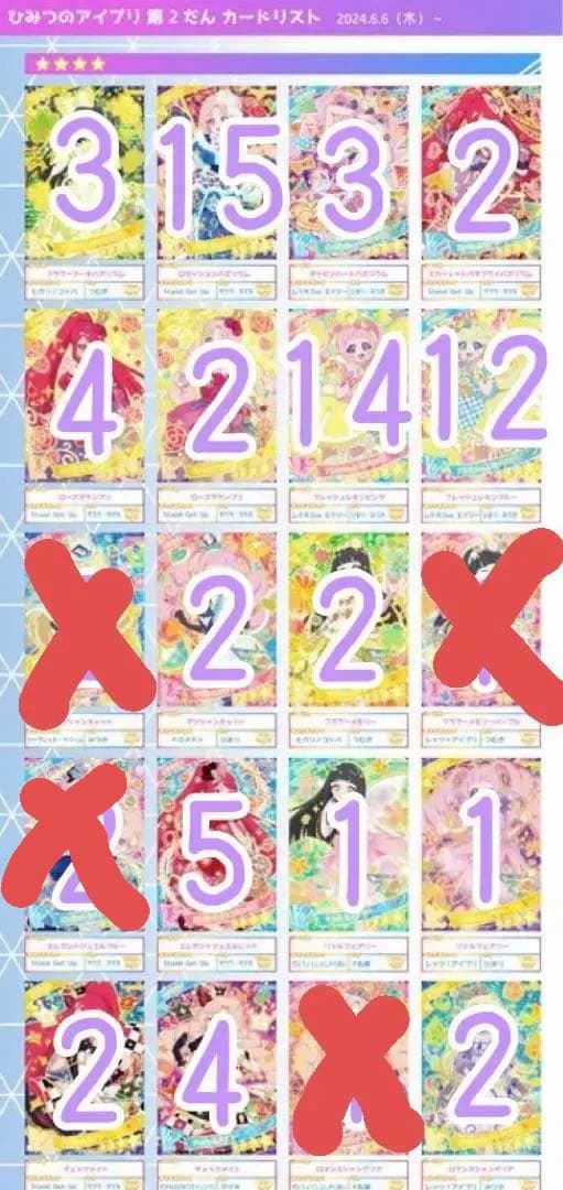 ひみつのアイプリ 星4 サイン 引退品 18枚セット☆ 【ひみつのアイプリ