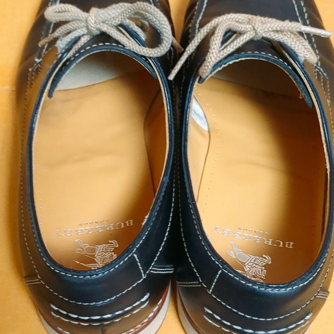 美品 BURBERRY LONDONバーバリー ロンドン レザーデッキシューズ