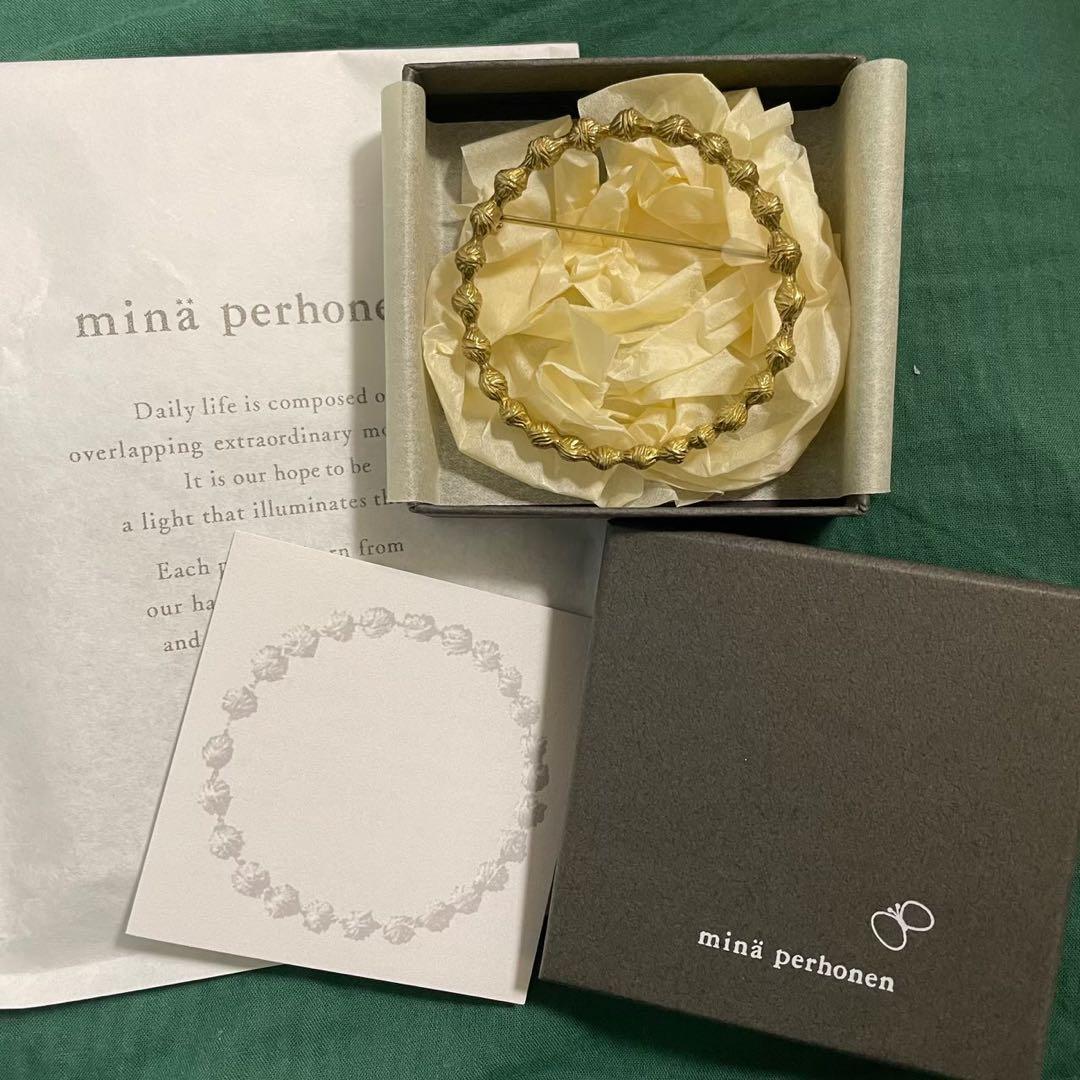 新品同様 ミナペルホネン タンバリン ブローチ ゴールド 正規品 - メルカリ