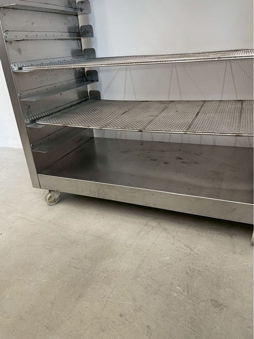 ステンレス トレイラック 網棚5段 ワゴン 什器 インダストリアル 収納