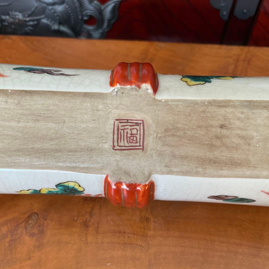 良い 【最終価格】香炉 巻物型香 骨董 アンティーク 色絵金彩 鳳凰