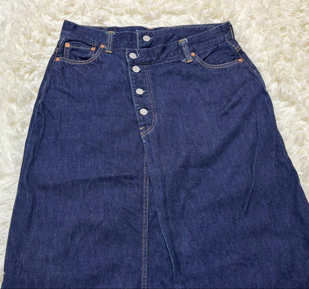 桃太郎ジーンズ　デニム　スカート　Lサイズ　児島ジーンズ SK0103