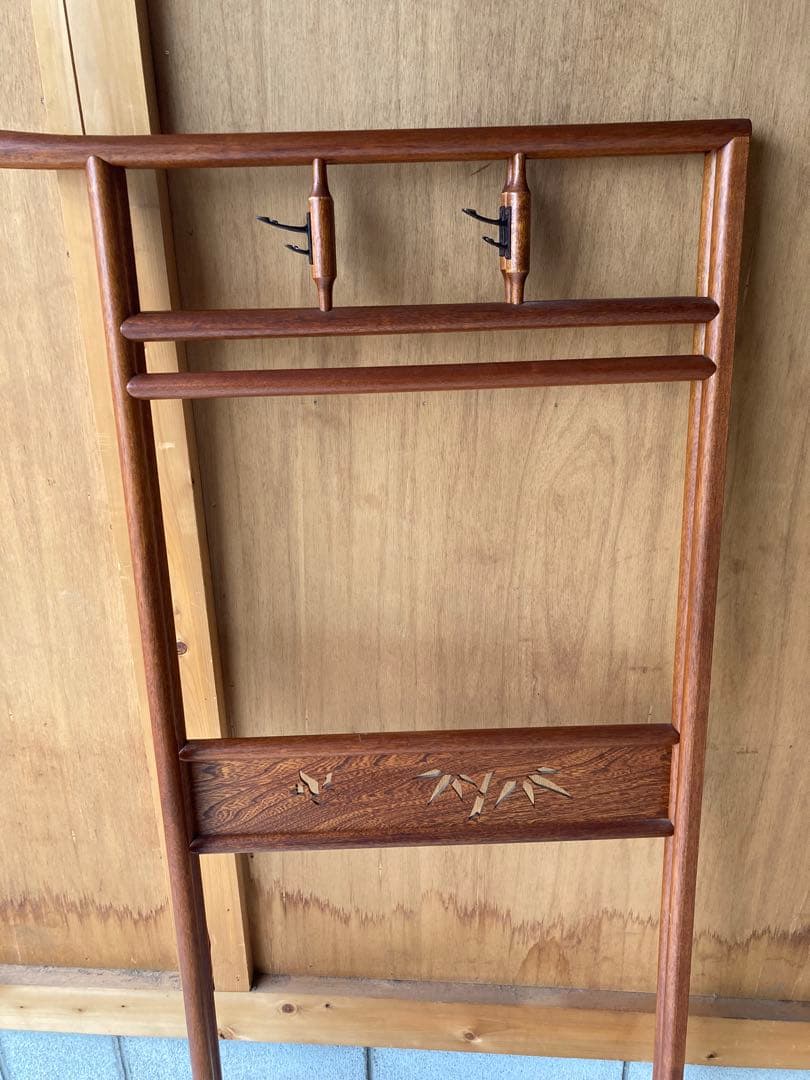 引取限定】昭和レトロ 木製 衣桁 衣紋掛け 折り畳み式 衣桁着物掛け