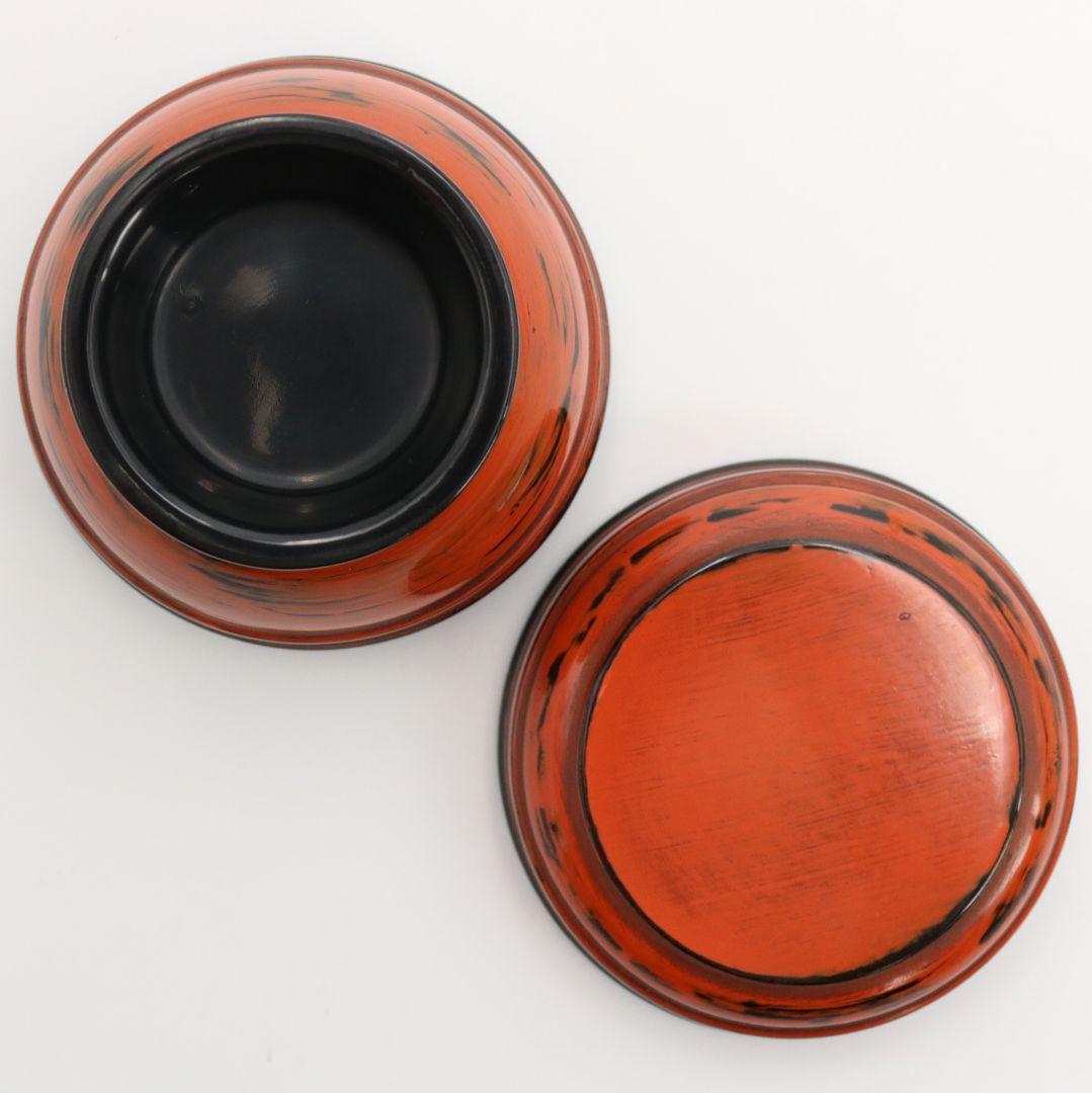 茶道具 樺溜塗糸目菓子器 塗師 堅地屋清兵衛作 堅清印 楽只斎好 共箱