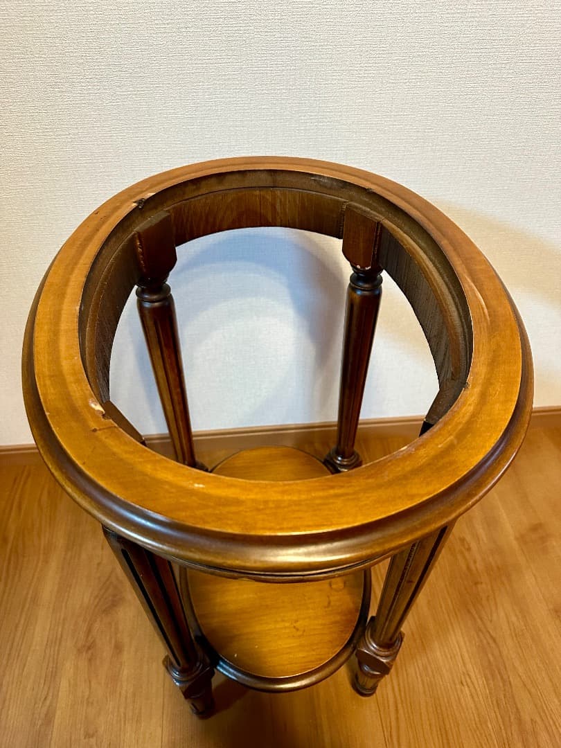 □□イタリア製 大理石 花台 サイドテーブル アンティーク風 飾り台