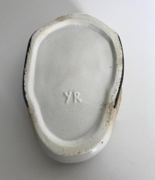 フランスアンティーク 陶器のアヒル型小物入れ ◇フランスアンティーク