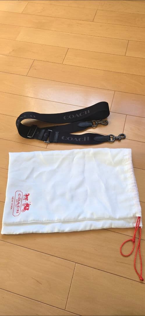 COACH ブラック レザートートバッグ