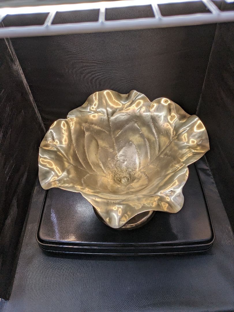 ☆b191、真鍮製のキャベツの葉の台座 花のコンポートの通販はau PAY