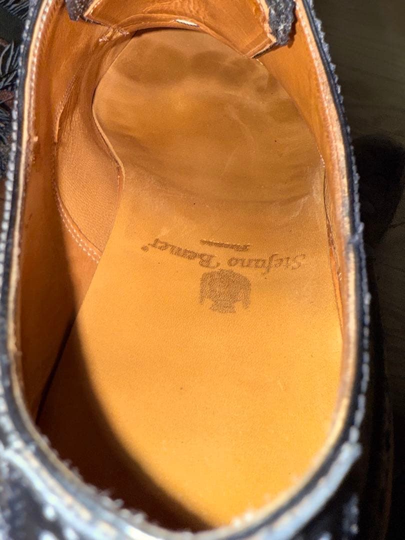 【希少美品】ステファノベーメル 39 フルブローグ 黒 外刻印 存命期　601