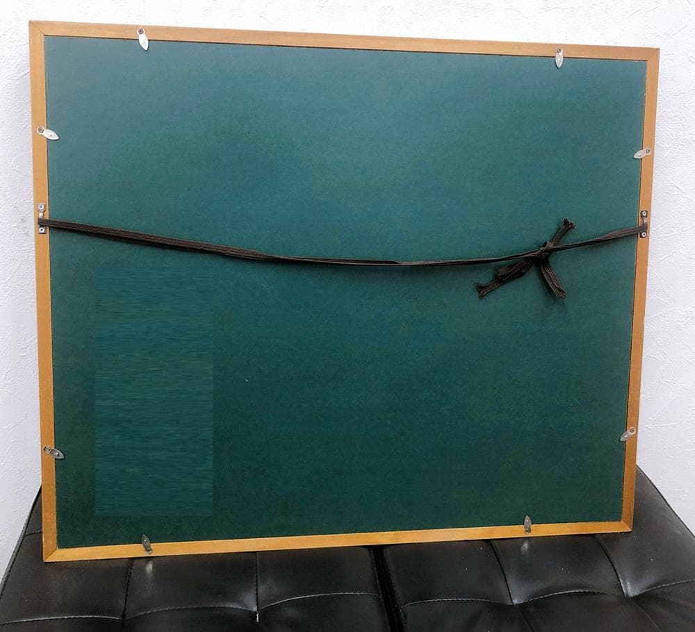 【25175】佐田 光 油彩画 風景画 [越後の山] 肉筆 F6号 額装絵画