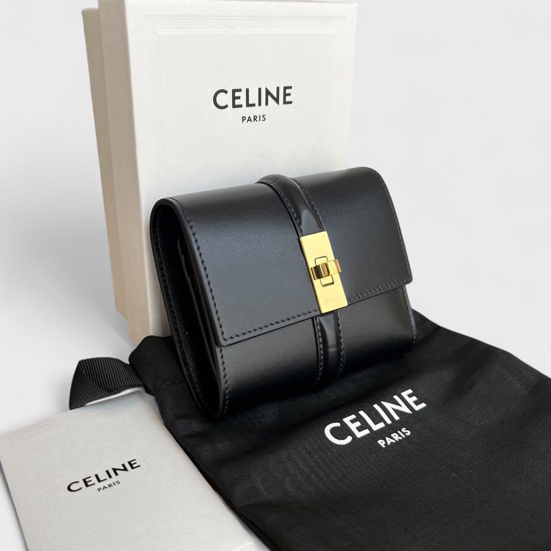 現行モデル CELINE 財布 スモール トリフォールドウォレット セーズ16