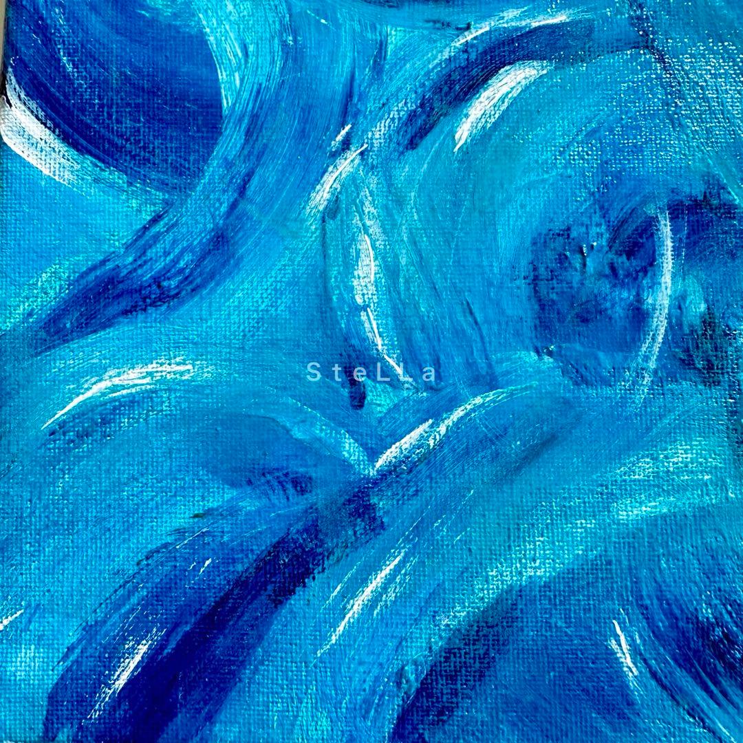 モダンアート　現代アート　ブルー　抽象画　北欧アート　北欧　スタイリッシュ　絵画