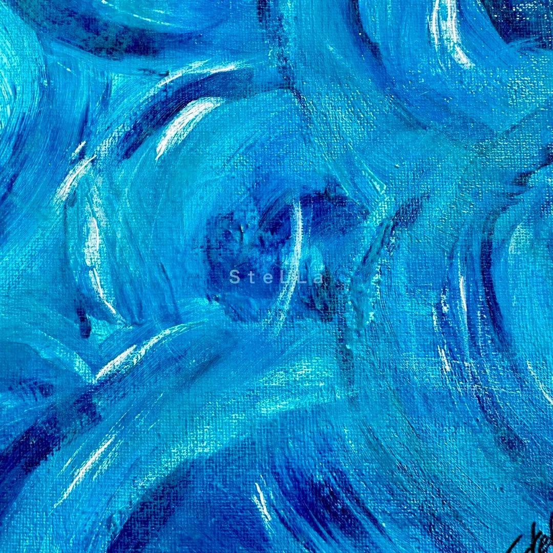 モダンアート　現代アート　ブルー　抽象画　北欧アート　北欧　スタイリッシュ　絵画