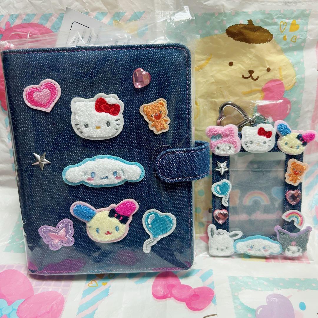 サンリオ デニムワッペンデザイン バインダー パス＆カードケース