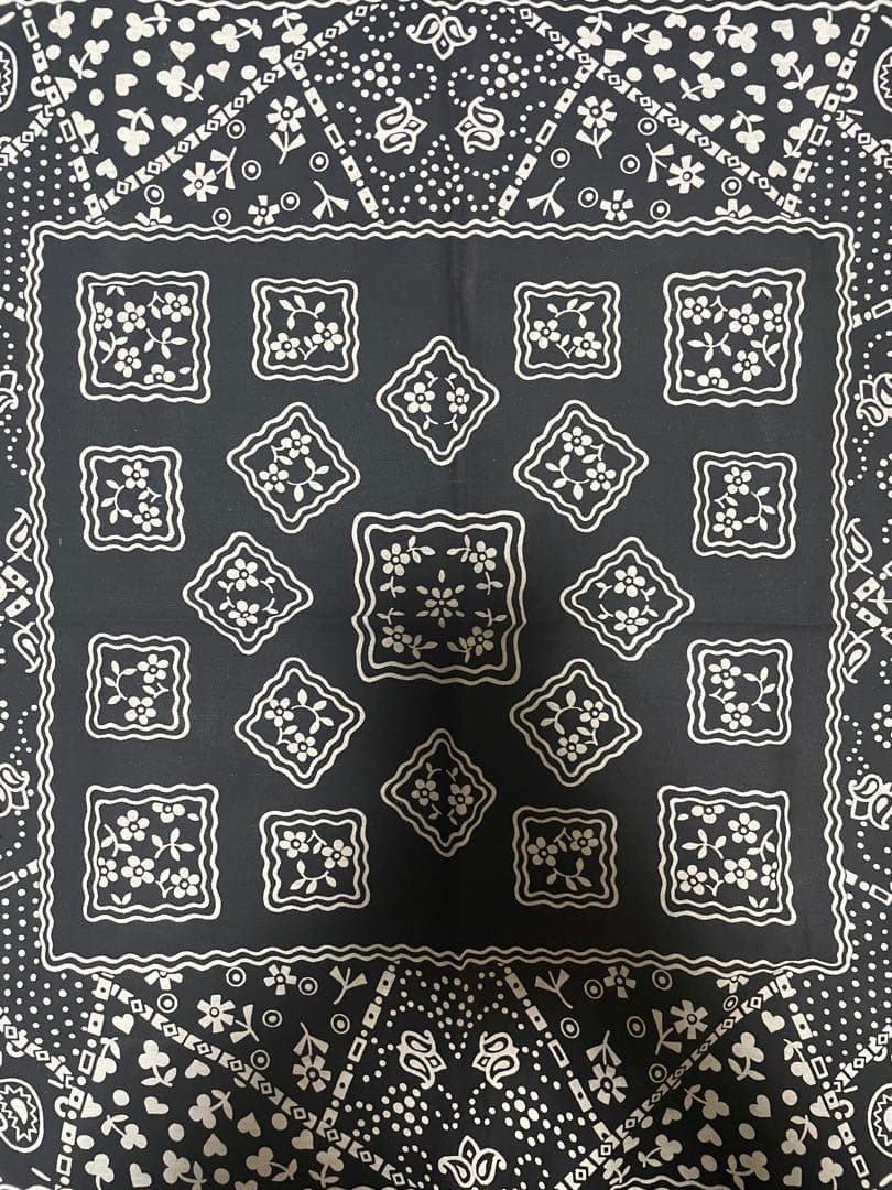 小物 60S VINTAGE BLACK COOKIE PATTERN BANDANA