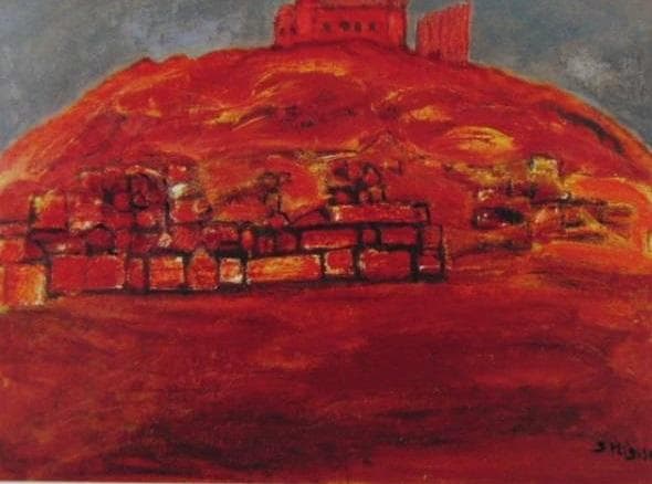 三岸節子、「ラコラオーラの城」、厳選、希少画集・額装画、新品高級額 額装付