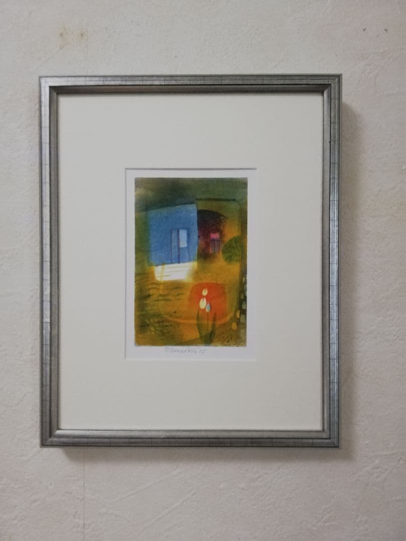 アート434 「窓」 チェコのリトグラフ(石版画) インテリアアート