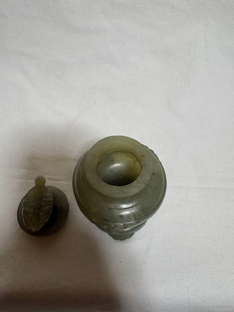 青玉蓋物 清代後期