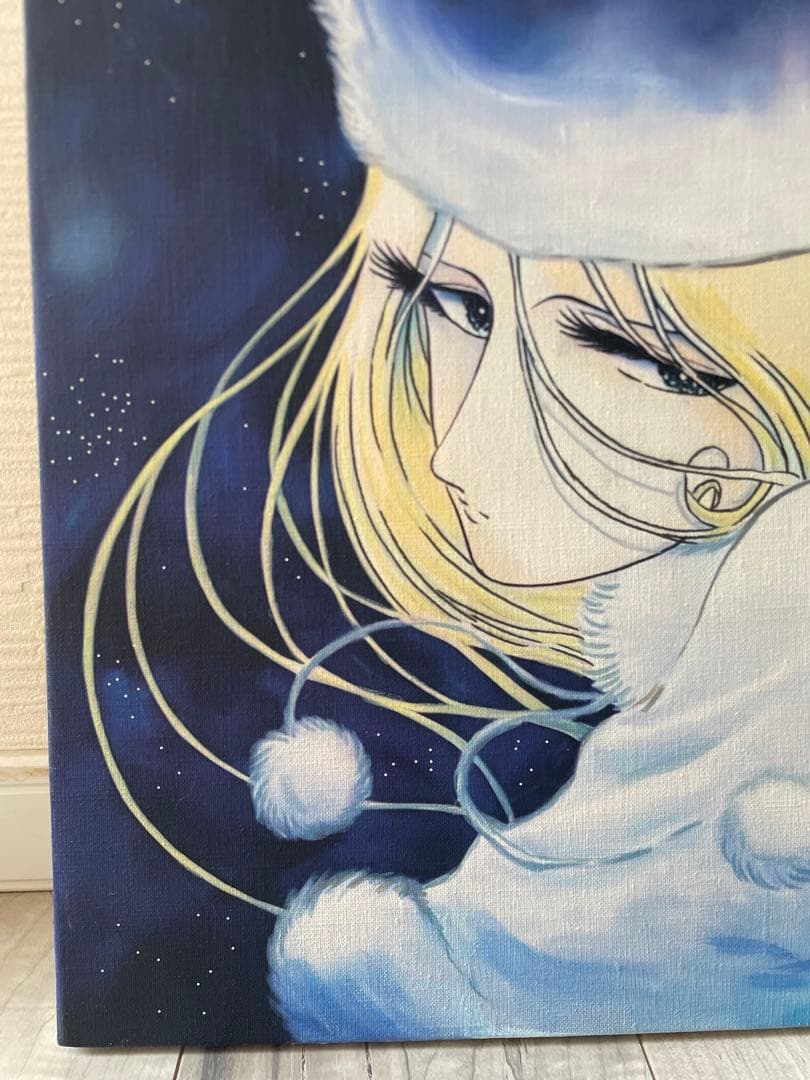 F10号 手描き油彩 松本零士銀河鉄道999模写 メーテルレジェンド 絵画