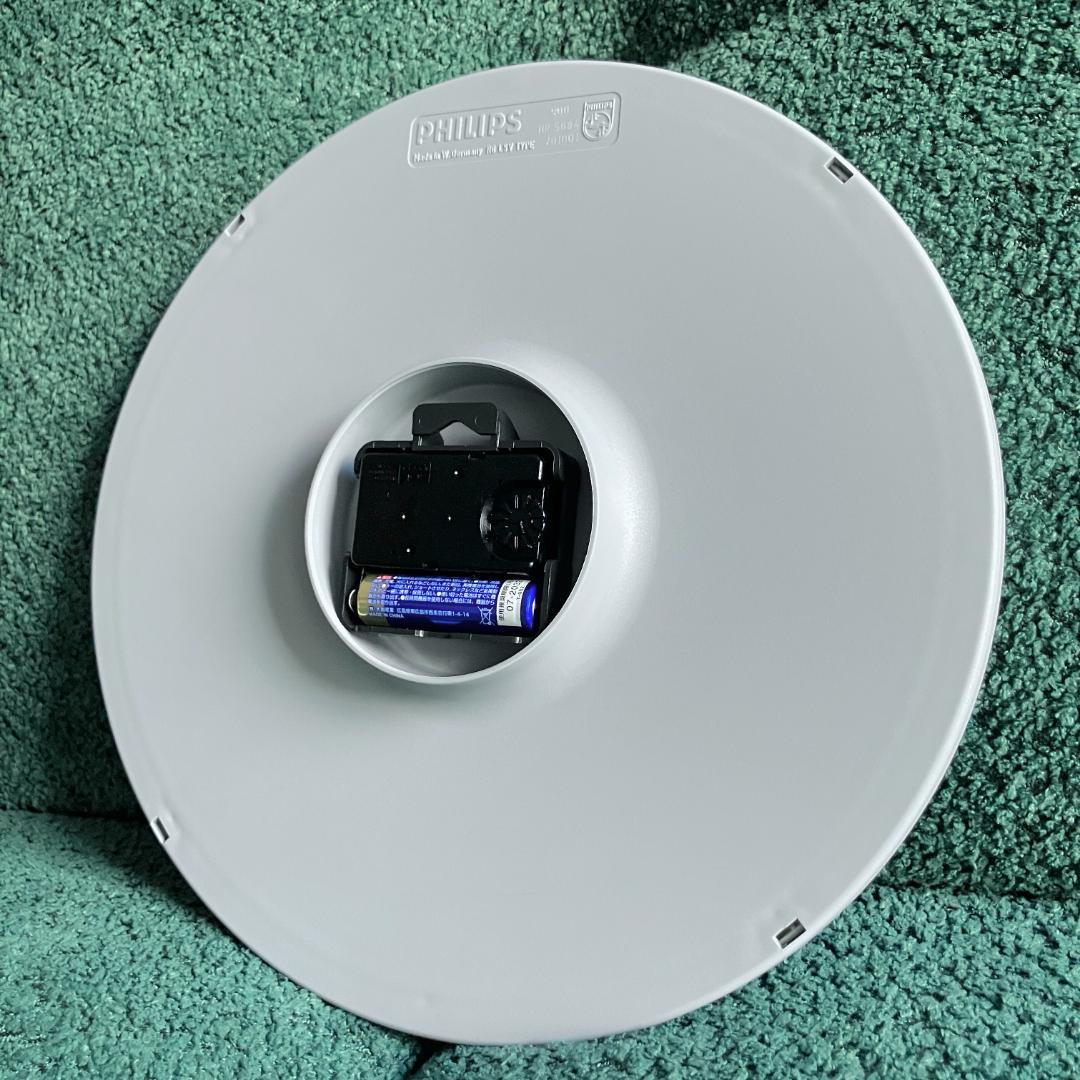 ラスト1点／外箱付き 80S 西ドイツ製 PHILIPS 掛け時計 ミニマリズム
