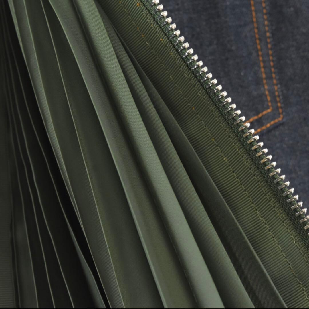 Sacai サカイ 21SS×A.P.C. サイドジッププリーツデニムスカート