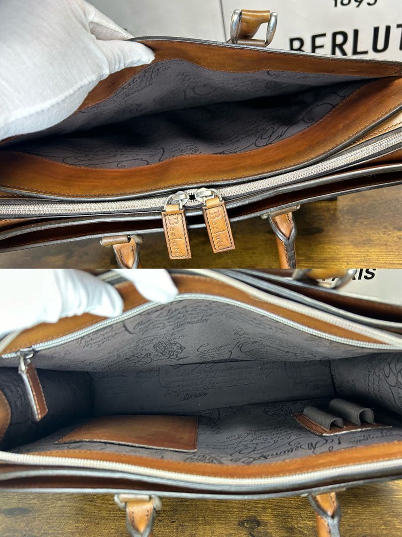 美品 Berluti アンジュール　ヴェネチアレザー ブリーフケース