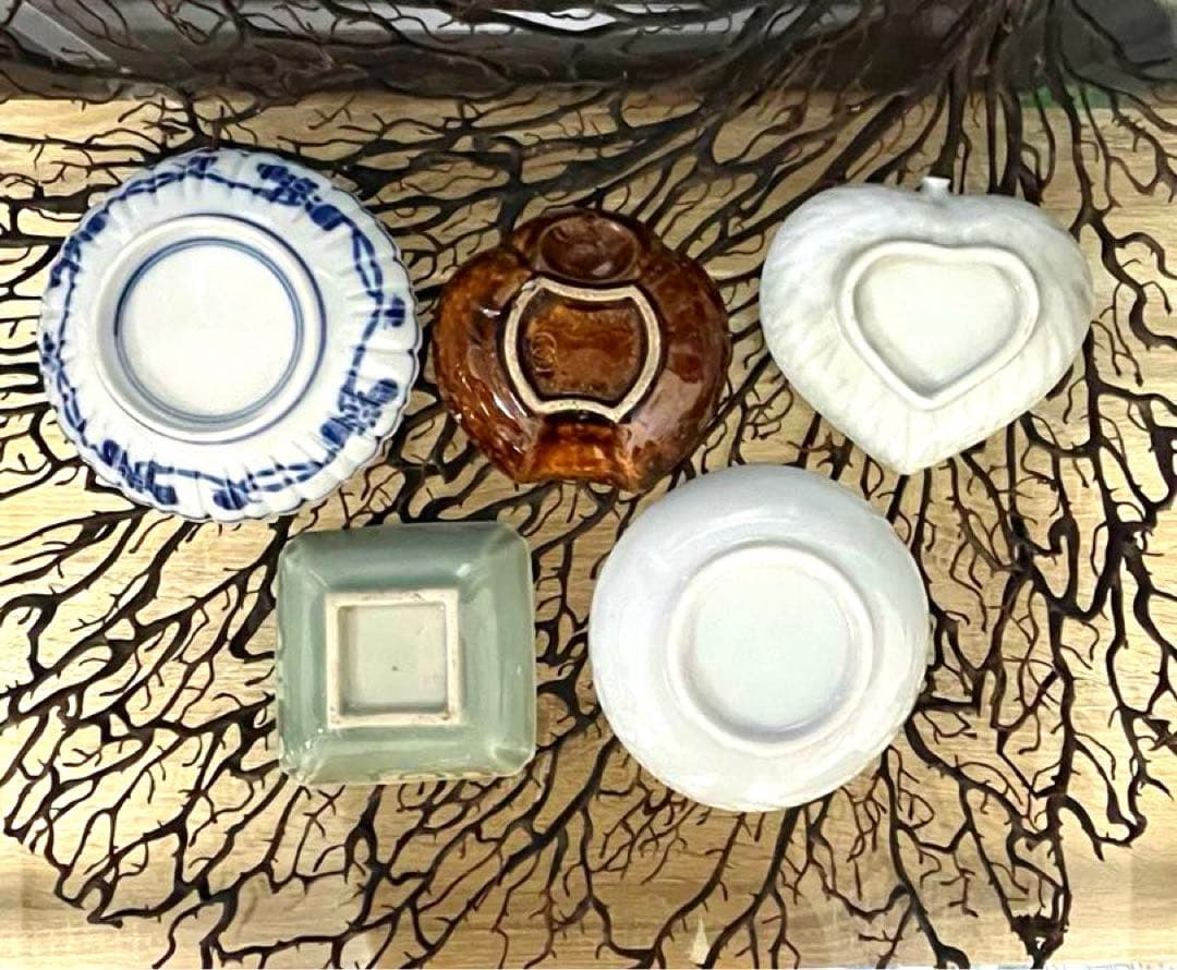 骨董　古伊万里　古瀬戸　大聖寺伊万里　印判手　青磁　豆皿５種　バラ売り不可