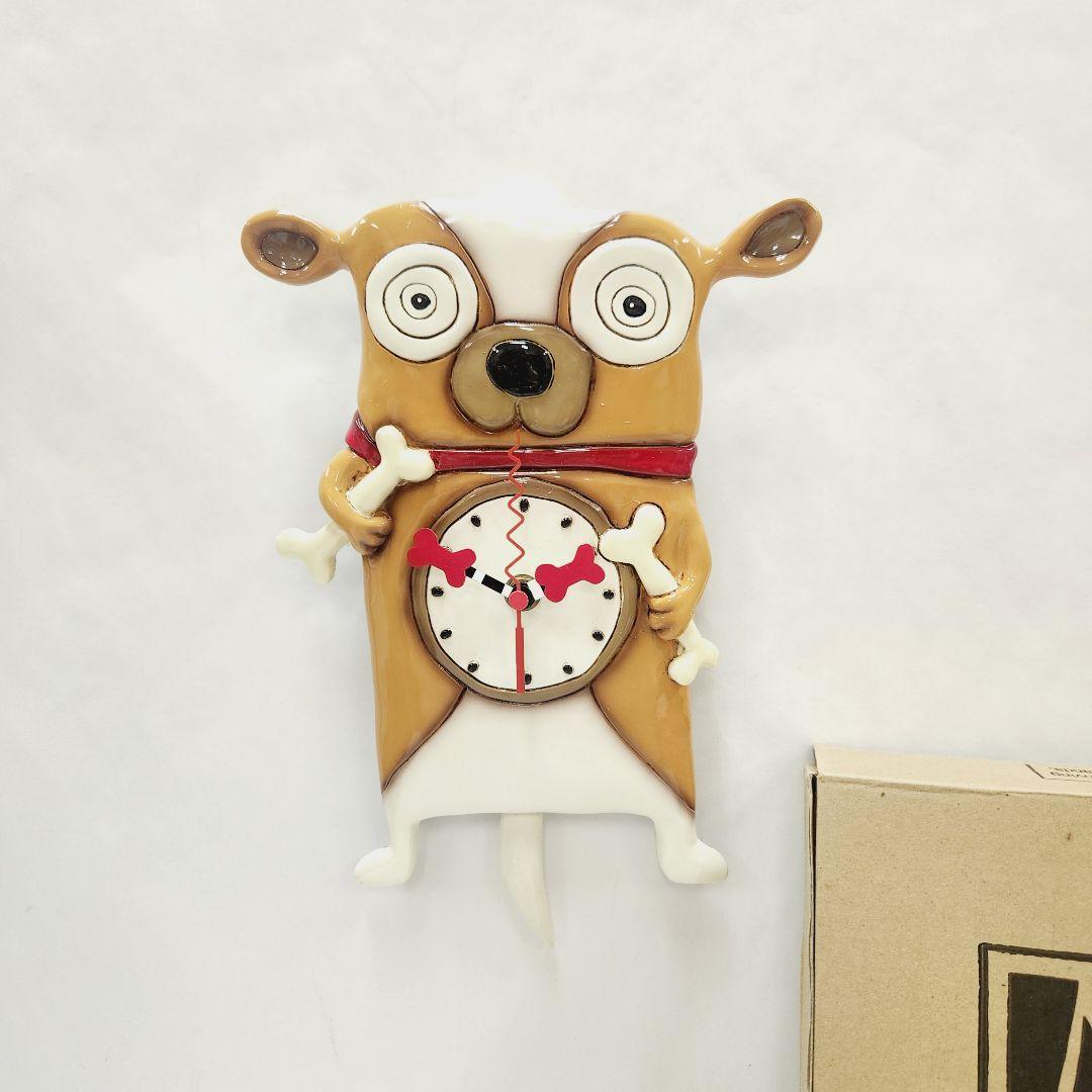 アレンデザインスタジオ 陶器製 壁掛時計 Allen DESIGNS 犬 北欧