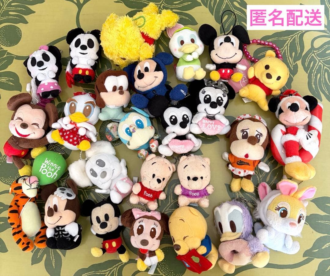 ディズニー ぬいぐるみキーチェーン まとめ売り ミッキー プーさん