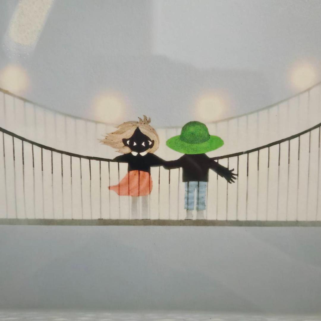 藤城清治　つり橋は僕のハープ　レフグラフ　直筆サイン　保証