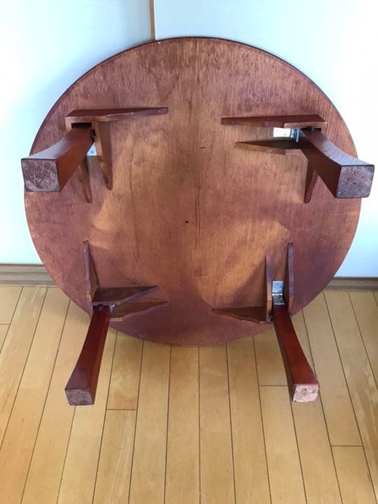 昭和レトロ 円形座卓 ちゃぶ台 古道具 昭和レトロ 円形座卓 ちゃぶ台